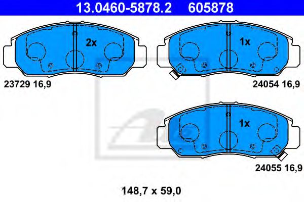 Тормозные колодки ATE 13.0460-5878.2