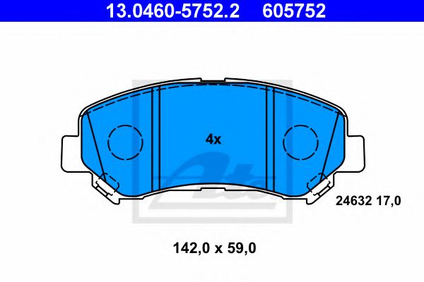 Тормозные колодки ATE 13.0460-5752.2
