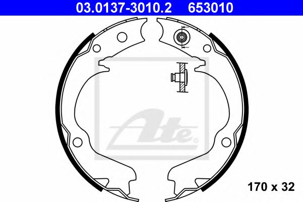 Тормозные колодки барабанные ATE 03.0137-3010.2