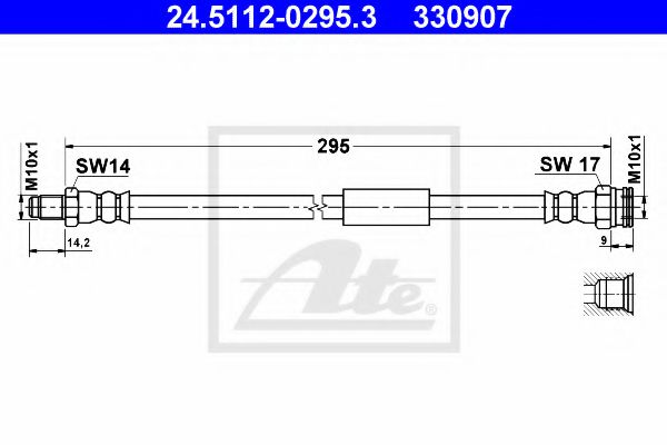 Тормозной шланг ATE 24.5112-0295.3