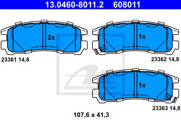 Тормозные колодки ATE 13.0460-8011.2
