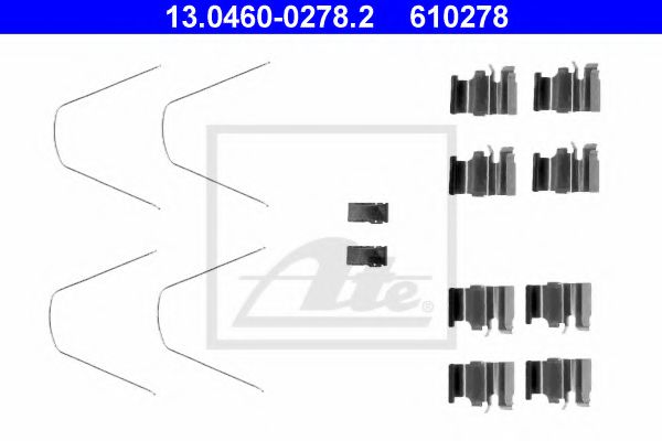 Скобы тормозных колодок ATE 13.0460-0278.2