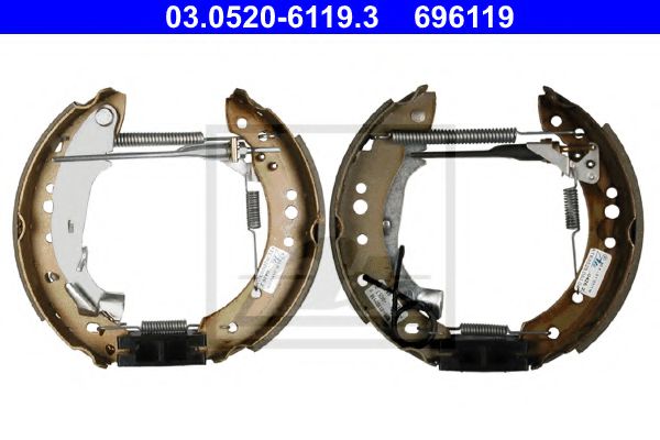 Тормозные колодки барабанные ATE 03.0520-6119.3