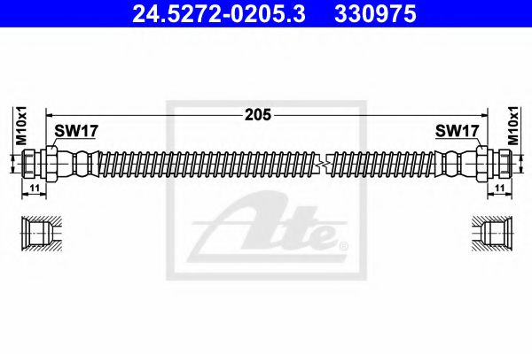 Тормозной шланг ATE 24.5272-0205.3