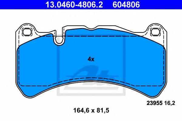 Тормозные колодки ATE 13.0460-4806.2