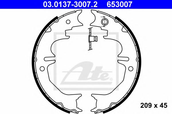 Тормозные колодки барабанные ATE 03.0137-3007.2