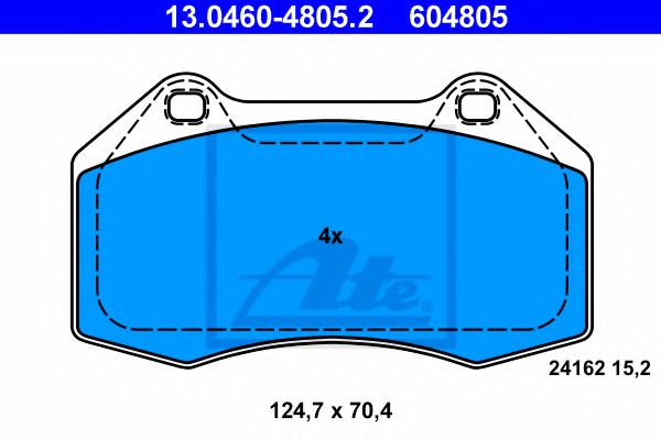 Тормозные колодки ATE 13.0460-4805.2