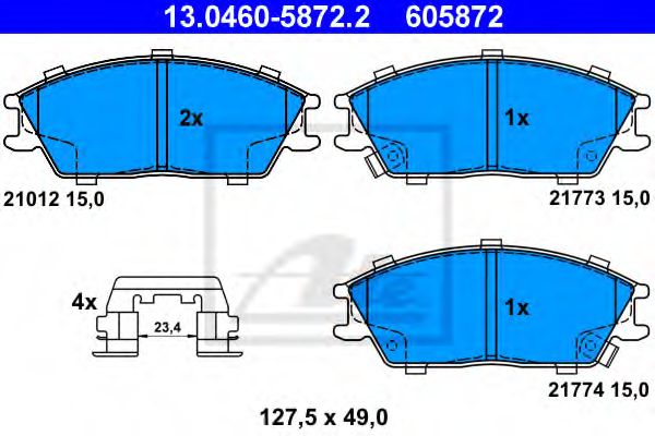Тормозные колодки ATE 13.0460-5872.2