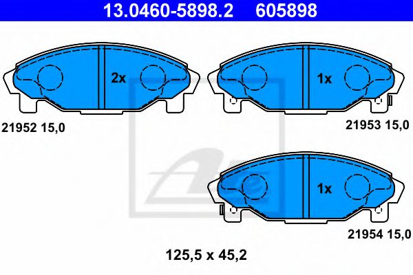Тормозные колодки ATE 13.0460-5898.2