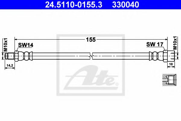 Тормозной шланг ATE 24.5110-0155.3