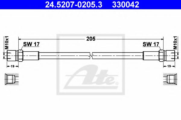 Тормозной шланг ATE 24.5207-0205.3