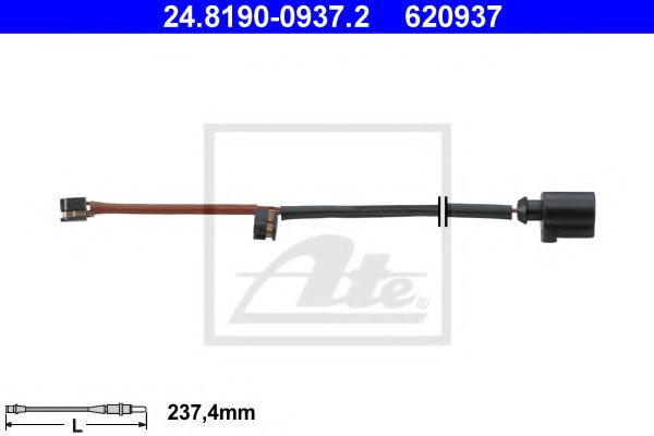 Датчик износа тормозных колодок ATE 24.8190-0937.2