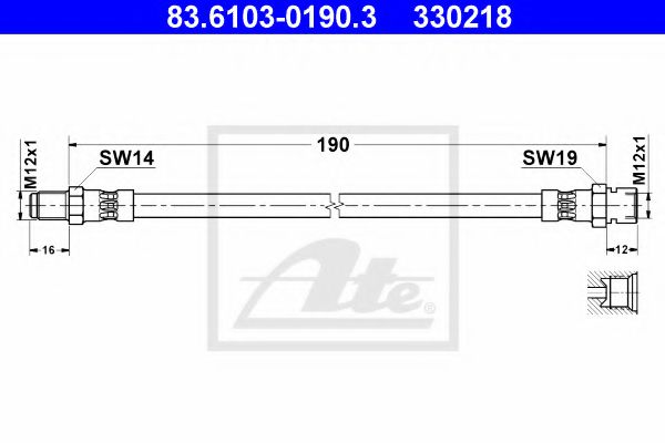 Тормозной шланг ATE 83.6103-0190.3