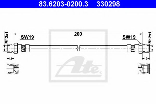 Тормозной шланг ATE 83.6203-0200.3