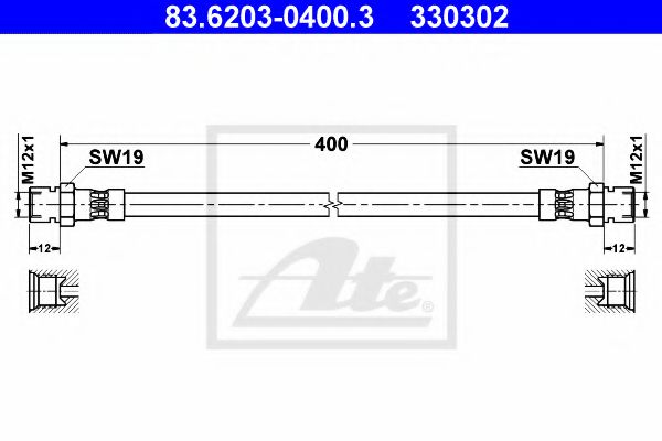Тормозной шланг ATE 83.6203-0400.3