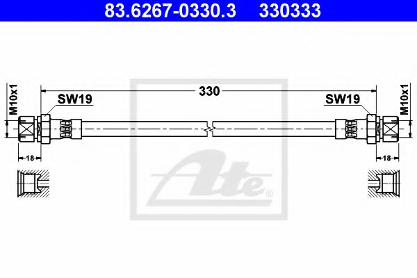 Тормозной шланг ATE 83.6267-0330.3