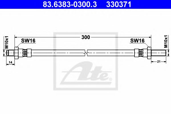 Тормозной шланг ATE 83.6383-0300.3