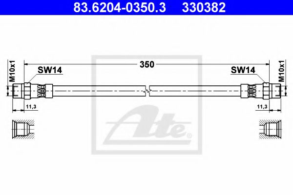 Тормозной шланг ATE 83.6204-0350.3