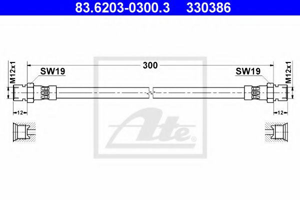 Тормозной шланг ATE 83.6203-0300.3