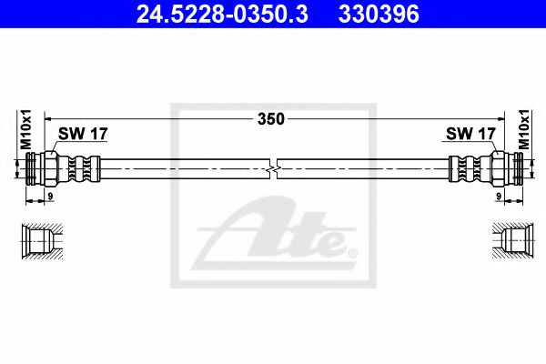 Тормозной шланг ATE 24.5228-0350.3