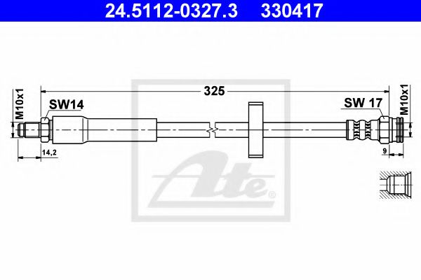 Тормозной шланг ATE 24.5112-0327.3