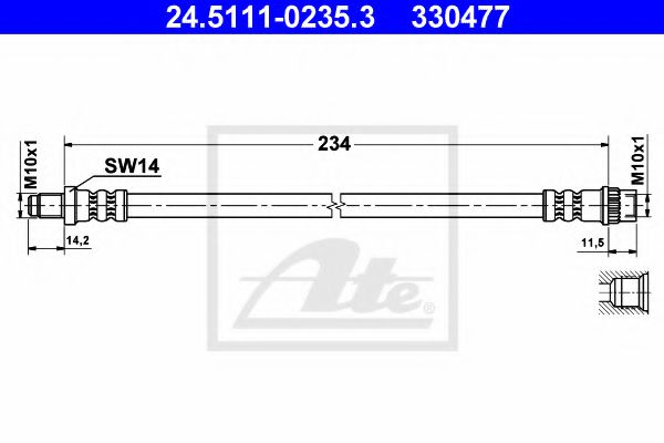 Тормозной шланг ATE 24.5111-0235.3