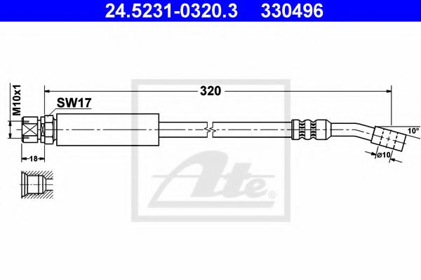 Тормозной шланг ATE 24.5231-0320.3