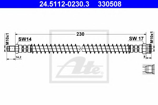 Тормозной шланг ATE 24.5112-0230.3
