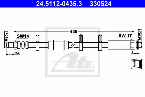 Тормозной шланг ATE 24.5112-0435.3