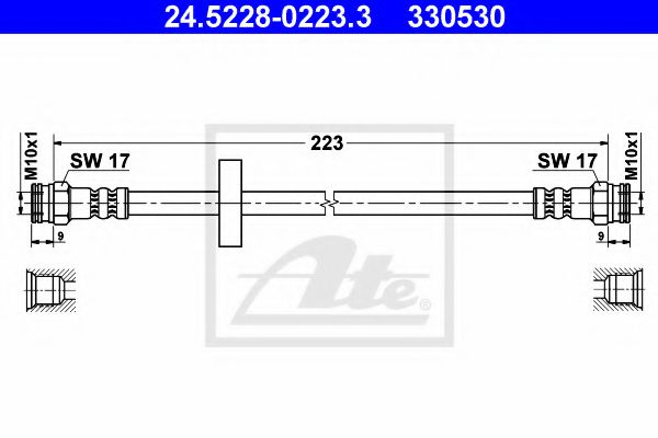 Тормозной шланг ATE 24.5228-0223.3