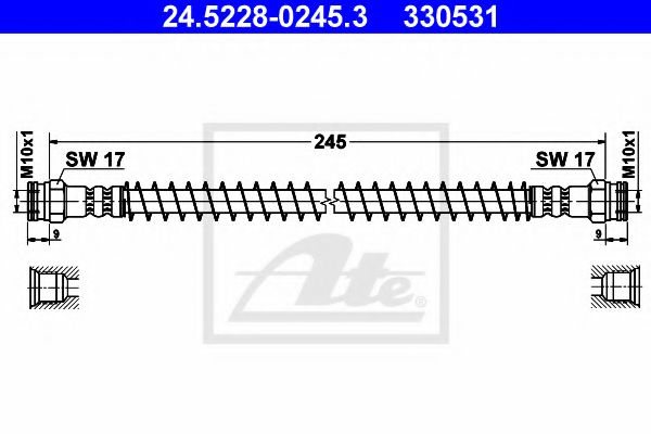 Тормозной шланг ATE 24.5228-0245.3