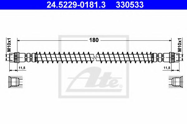 Тормозной шланг ATE 24.5229-0181.3