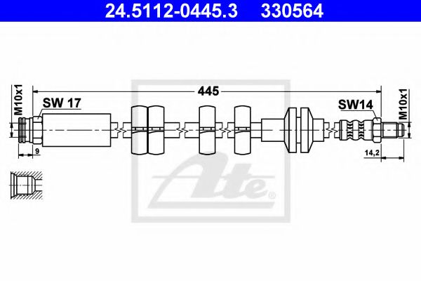 Тормозной шланг ATE 24.5112-0445.3