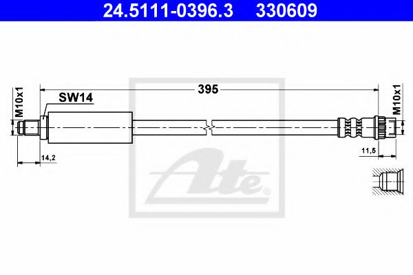 Тормозной шланг ATE 24.5111-0396.3