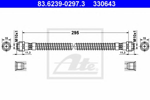 Тормозной шланг ATE 83.6239-0297.3
