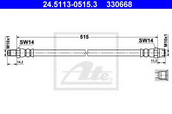 Тормозной шланг ATE 24.5113-0515.3