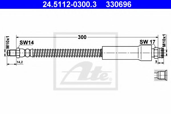 Тормозной шланг ATE 24.5112-0300.3