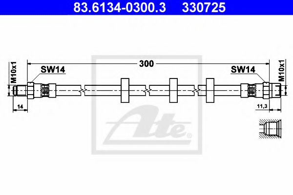 Тормозной шланг ATE 83.6134-0300.3