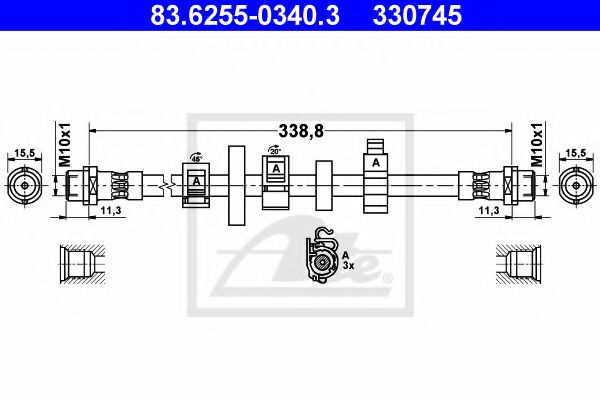 Тормозной шланг ATE 83.6255-0340.3