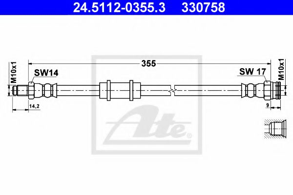 Тормозной шланг ATE 24.5112-0355.3