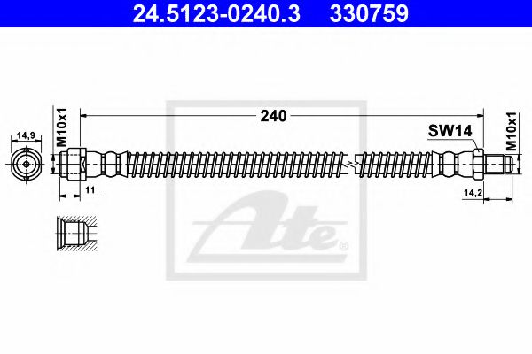 Тормозной шланг ATE 24.5123-0240.3
