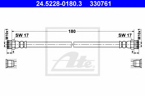 Тормозной шланг ATE 24.5228-0180.3