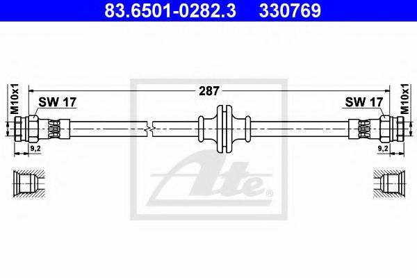 Тормозной шланг ATE 83.6501-0282.3