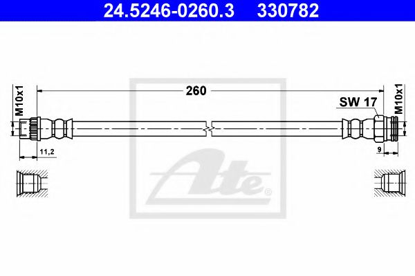 Тормозной шланг ATE 24.5246-0260.3