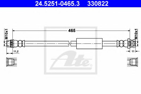 Тормозной шланг ATE 24.5251-0465.3