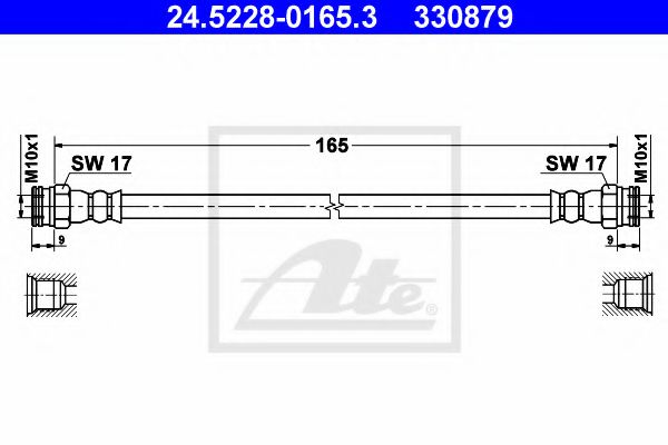 Тормозной шланг ATE 24.5228-0165.3