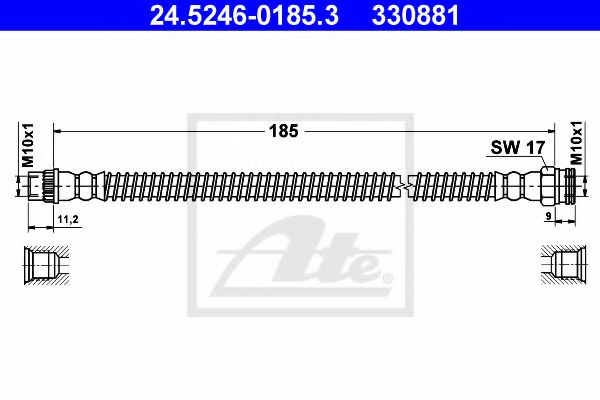 Тормозной шланг ATE 24.5246-0185.3