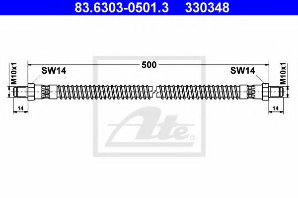 Тормозной шланг ATE 83.6303-0501.3