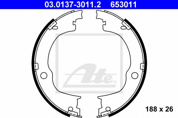 Тормозные колодки барабанные ATE 03.0137-3011.2
