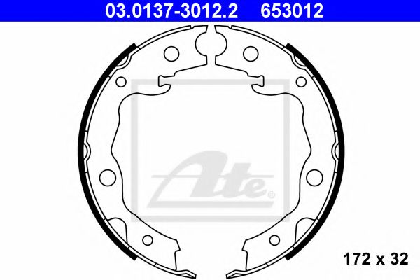 Тормозные колодки барабанные ATE 03.0137-3012.2